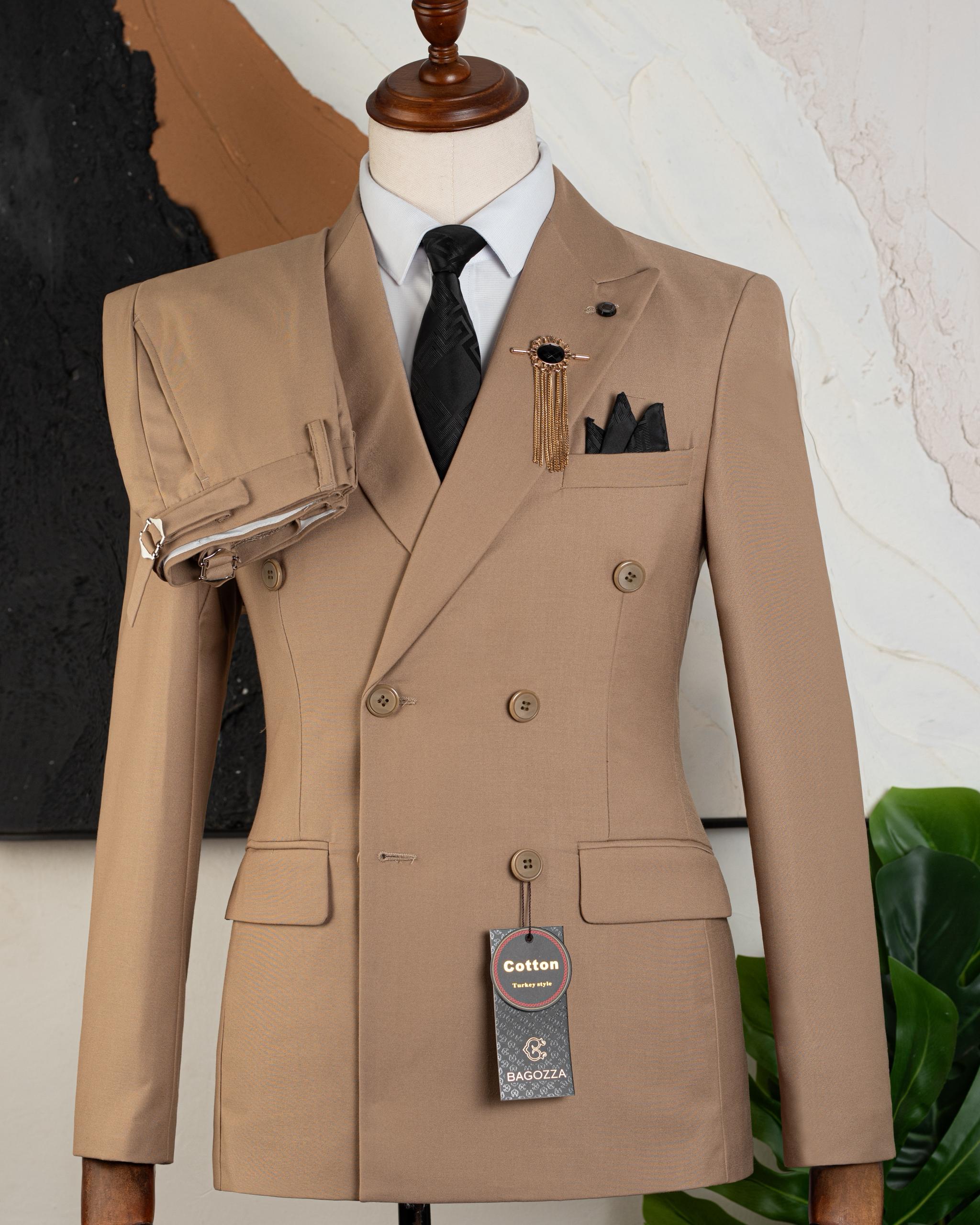 Premium Double-Breasted Men's Suit